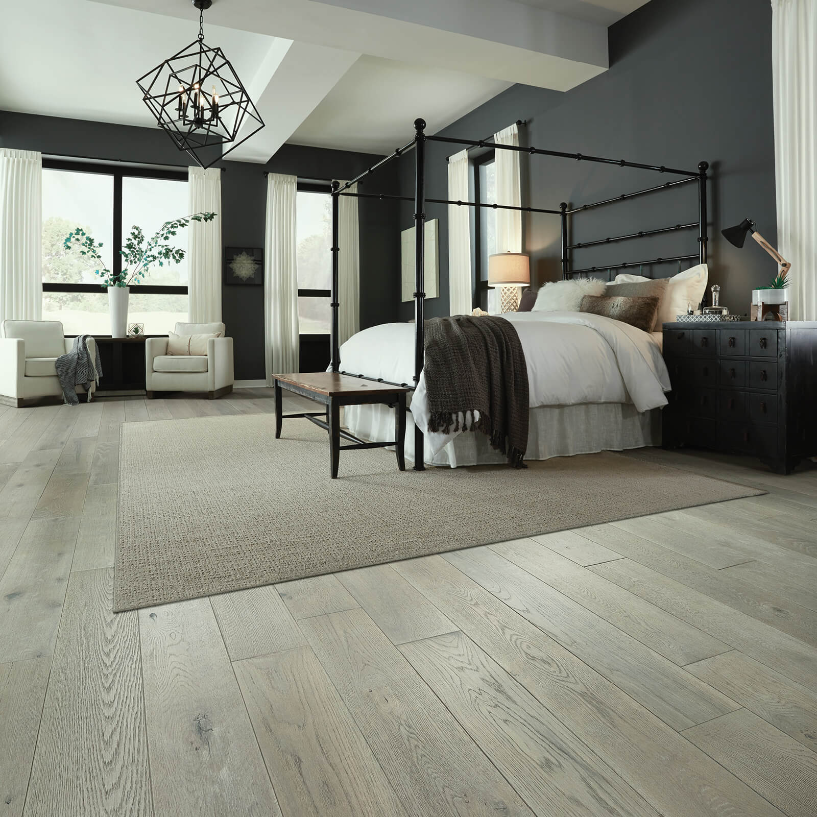 hardwood flooring in bedroom | Bow Family Furniture & Flooring